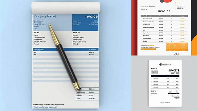 9805+ Invoice Mockup Modern PSD Templates