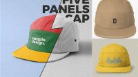 9806+ 5 Panel Hat Mockup For Free Download