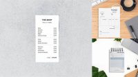 981+ Receipt Psd Mockup PSD for Free