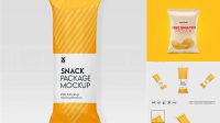 9810+ Kraft Snack Package PSD Mockup Creative Free Photoshop Template