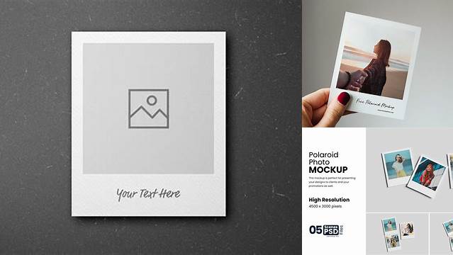 9812+ Polaroid Mockup Psd Easy-to-Edit PSD