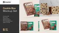 9814+ Cookie Box Mockup PSD Download