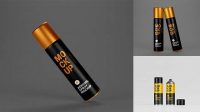 9820+ 400ml Aerosol Bottle PSD Mockup Professional Quality PSD Freebie