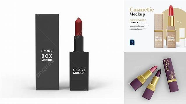 9820+ Metallic Square Lipstick PSD Mockup Professional Editable Freebie PSD