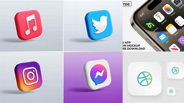 9822+ App Icon Mockup Psd Photoshop Freebie