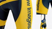 9823+ Men’s Cycling Bib Shorts PSD Mockup Back Half Side View Free PSD for Creatives