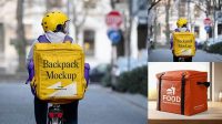 9827+ Food Delivery Backpack Mockup PSD Free Download