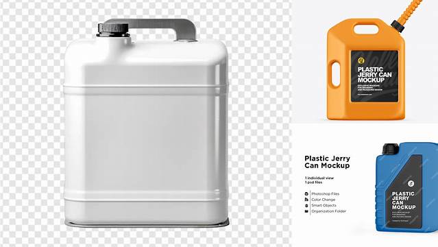 9827+ Matte Plastic Jerrycan PSD Mockup Premium Design Freebie