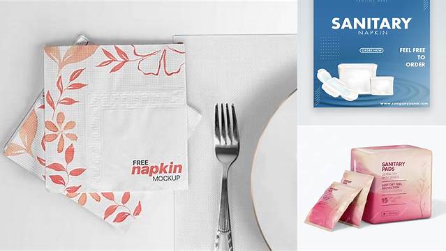 9829+ Sanitary Napkin Mockup Free Free PSD