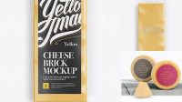 9831+ Cheese Brick PSD Mockup Top View Stylish PSD for Free