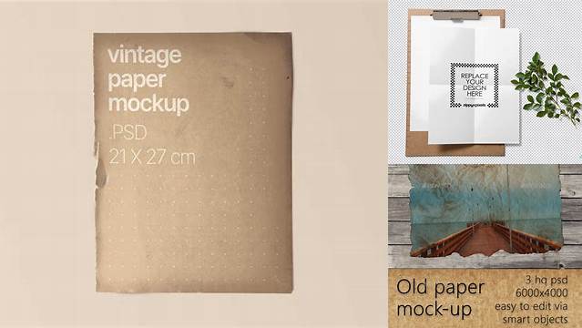 9831+ Old Paper Mockup Free Easy-to-Edit Photoshop Freebie