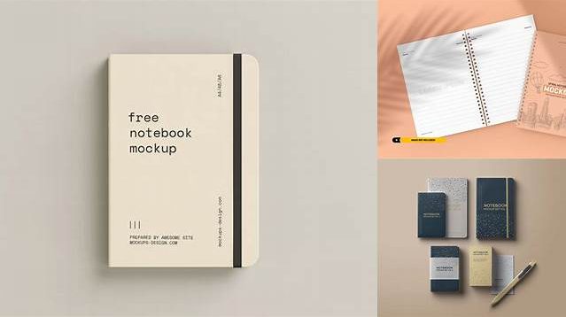 9832+ Notebook PSD Mockup High-Resolution Graphic