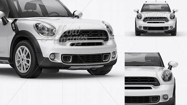 9835+ Mini Cooper Countryman PSD Mockup Front View Premium Design Freebie