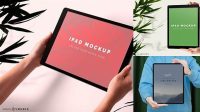 9836+ Holding Ipad Mockup Easy Editable