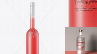 984+ Frosted Glass Pink Liqueur Bottle PSD Mockup Stylish PSD for Free