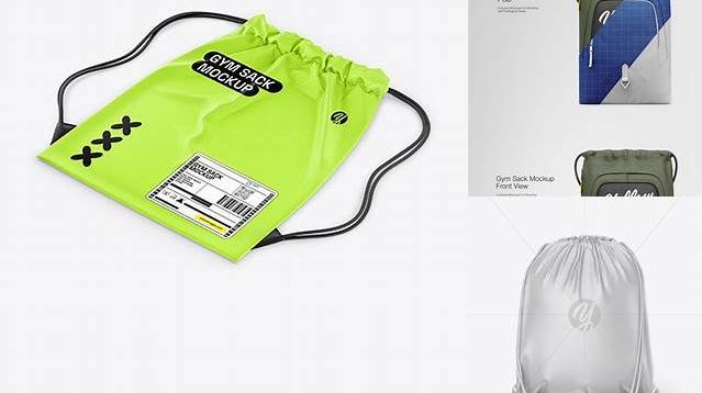 984+ Training Gym Sack Back View Best Free Mockup PSD