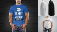 9840+ Men's T-Shirt With Buttons PSD Mockup Half Side View Custom Mockup PSD for Free