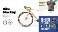 9842+ Cycling Mockup Free PSD