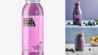 9848+ Blueberry Smoothie Bottle PSD Mockup Photoshop Resource Free