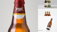 9857+ 330ml Ceramic Beer Bottle PSD Mockup Photoshop PSD Free for Designers