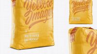 9857+ 5 kg Matte Paper Bag PSD Mockup Halfside View Exclusive Free Photoshop Mockup