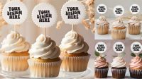 9857+ Cupcake Topper Mockup Free Include TIFF