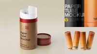 9858+ 500ml Matte Bottle with Paper Tube PSD Mockup PSD for Creative Projects