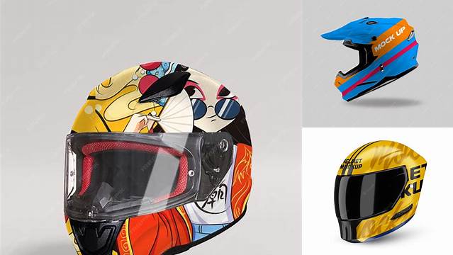 986+ Motocross Helmet PSD Mockup Back View Elegant and Versatile PSD Resource