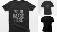 9860+ Black Shirt Mockup Editable Photoshop File