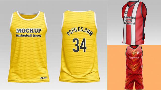 9862+ Women’s Basketball Jersey PSD Mockup Half Side View PSD for Creative Projects