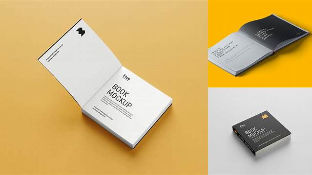 9866+ Square Book Mockup Free Smart PNG Image