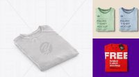 987+ Folded Melange T-Shirt PSD Mockup For Free Download