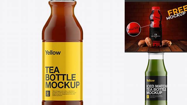 9876+ Cold Tea Bottle PSD Mockup Free Graphic Design Mockup File