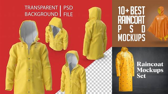 9876+ Rain Coat Mockup Fully Layered PSD Freebie