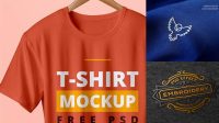 9877+ Embroidery T Shirt Mockup High-Resolution PSD Download