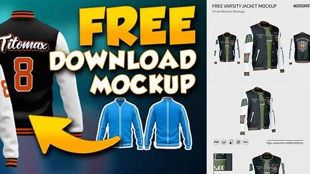 9878+ Varsity Jacket Mockup Mockup PSD Free Download