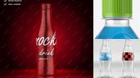 9888+ PET Bottle with Blue Cola PSD Mockup High-Resolution PSD Download