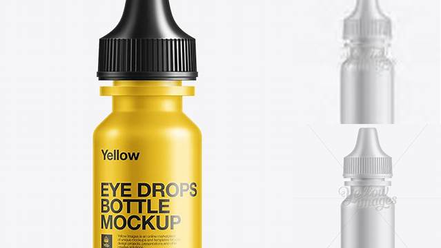 9889+ Eye Drops Bottle with Dropper Fitment Overcap PSD Mockup Versatile Photoshop File