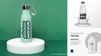 9889+ Water Bottle PSD Mockup Easy Editable