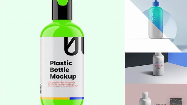 9902+ Clear Plastic Lotion Bottle PSD Mockup Smart Layer Mockup Free