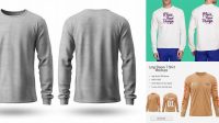 9903+ Long Sleeve T-shirt Mockup Front And Back Psd Free Smart PNG Image