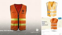 9904+ Safety Vest Mockup Premium Quality Freebie