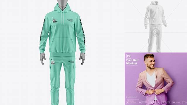 9908+ Men's Sport Suit PSD Mockup Front View High-End Photoshop Mockup