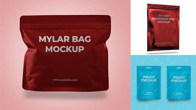 9912+ Mylar Bag Mockup PSD Download