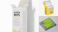 9915+ Opened Tea Paper Box PSD Mockup Half Side View Premium Design Freebie