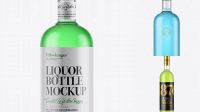 9918+ 700ml Frosted Glass Liquor Bottle PSD Mockup High-Quality PSD Files