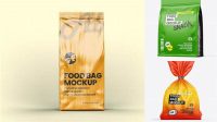 9918+ Matte Food Bag PSD Mockup Easy-to-Edit Photoshop Freebie