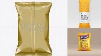 9919+ Gold Plastic Snack Package Medium Professional Design PSD