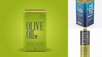 9922+ Olive Oil Tin Can PSD Mockup Halfside View High-Resolution Graphic