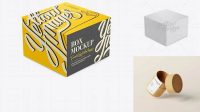 993+ Paperboard Box PSD Mockup Horizontal Orientation High-Angle Shot Free Mockup Templates